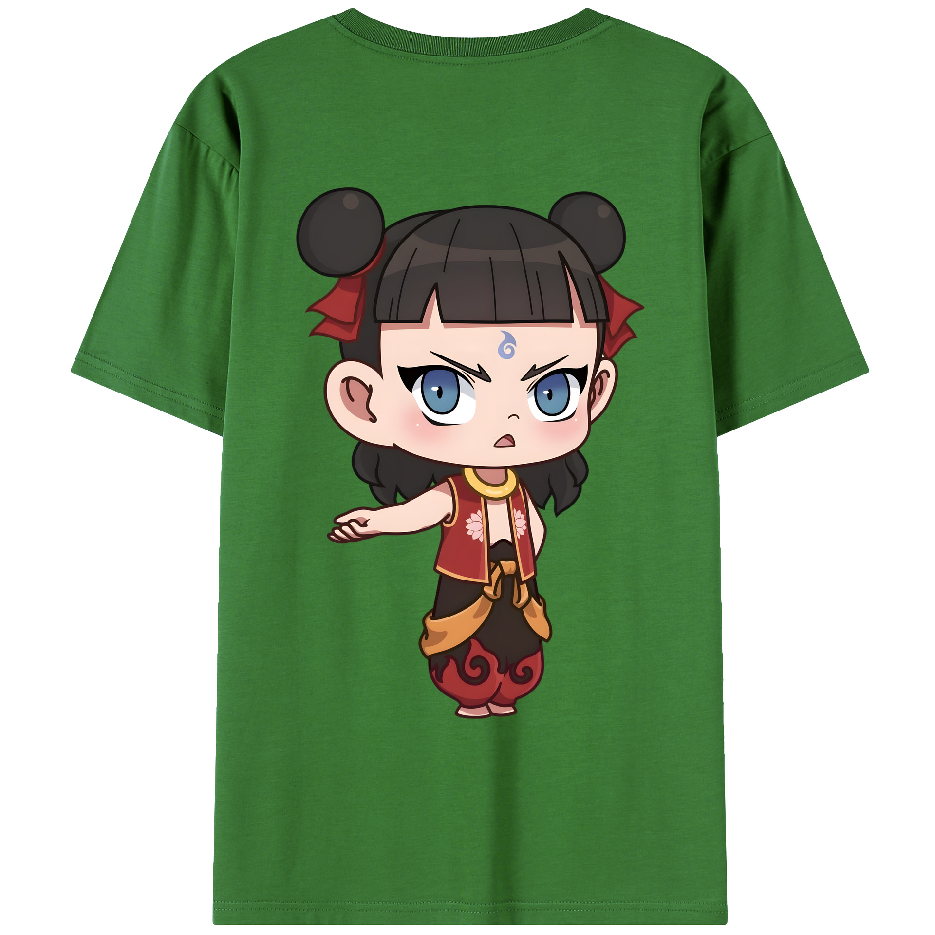 （画像用） Ne Zha 2 ナタ 魔童の大暴れ レディース半袖Tシャツ(バックプリント)